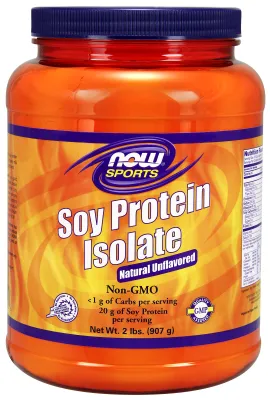 NOW Sports Soy Protein Isolate, Unflavored Powder - 2 lbs.