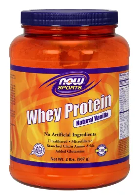NOW Sports Whey Protein, Creamy Vanilla Powder - 2 lbs.