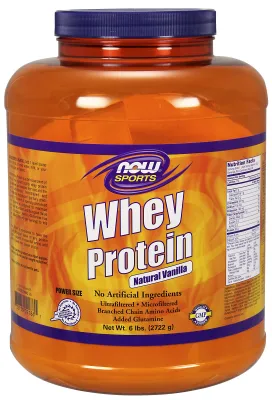 NOW Sports Whey Protein, Creamy Vanilla Powder - 6 lbs.