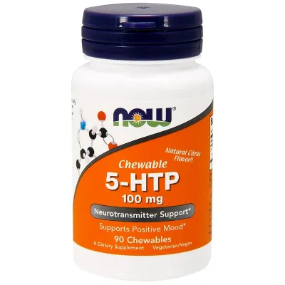 NOW Supplements 5-HTP 100 mg - 90 Chewables