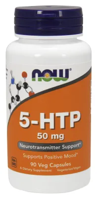 NOW Supplements 5-HTP 50 mg - 90 Veg Capsules