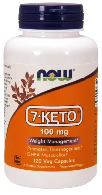 NOW Supplements 7-Keto 100 mg - 120 Veg Capsules