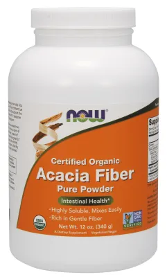 NOW Supplements Acacia Fiber Organic Powder - 12 oz.