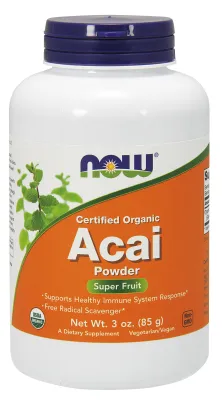 NOW Supplements Acai, Organic Powder - 3 oz.