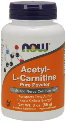 NOW Supplements Acetyl-L-Carnitine Pure Powder - 3 oz.