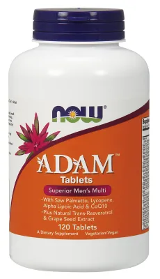 NOW Supplements ADAM Men's Multiple Vitamin - 120 Tablets