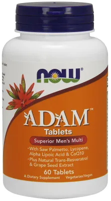 NOW Supplements ADAM Men's Multiple Vitamin - 60 Tablets