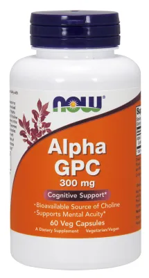 NOW Supplements Alpha GPC 300 mg - 60 Veg Capsules