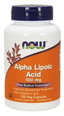 NOW Supplements Alpha Lipoic Acid 100 mg - 120 Veg Capsules