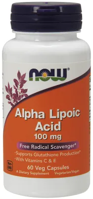 NOW Supplements Alpha Lipoic Acid 100 mg - 60 Veg Capsules
