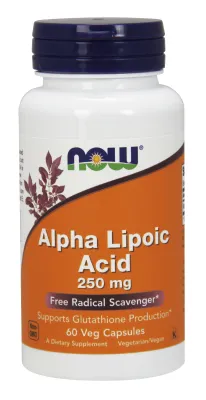 NOW Supplements Alpha Lipoic Acid 250 mg - 60 Veg Capsules