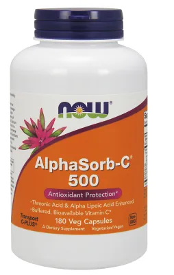 NOW Supplements AlphaSorb-C 500 - 180 Veg Capsules