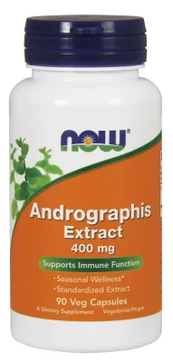 NOW Supplements Andrographis Extract 400 mg - 90 Veg Capsules
