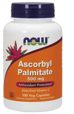NOW Supplements Ascorbyl Palmitate 500 mg - 100 Veg Capsules