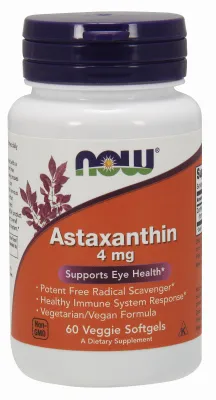 NOW Supplements Astaxanthin 4 mg - 60 Veggie Softgels