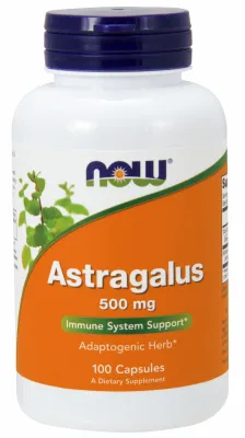 NOW Supplements Astragalus 500 mg - 100 Veg Capsules