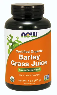 NOW Supplements Barley Grass Juice Powder, Organic - 4 oz.