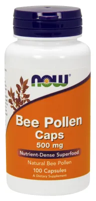 NOW Supplements Bee Pollen 500 mg - 100 Capsules