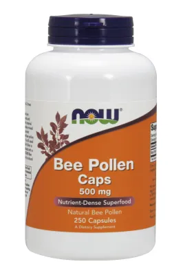 NOW Supplements Bee Pollen 500 mg - 250 Capsules