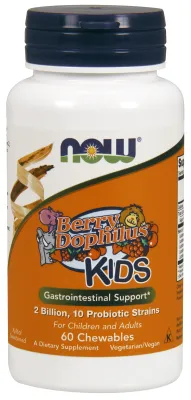 NOW Supplements BerryDophilus Kids - 60 Chewables
