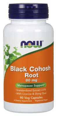 NOW Supplements Black Cohosh Root 80 mg - 90 Veg Capsules