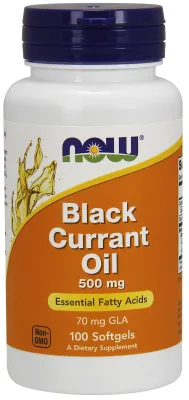 NOW Supplements Black Currant Oil 500 mg - 100 Softgels