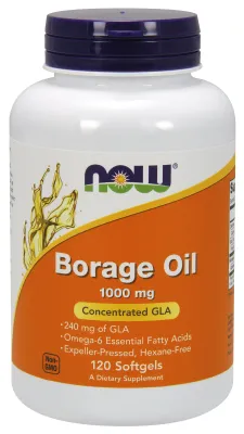 NOW Supplements Borage Oil 1000 mg - 120 Softgels
