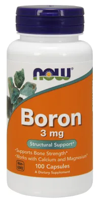 NOW Supplements Boron 3 mg - 100 Veg Capsules