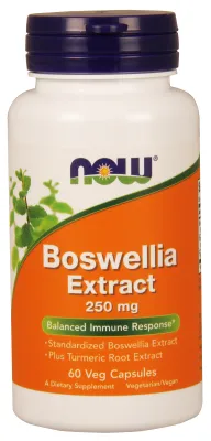 NOW Supplements Boswellia Extract 250 mg - 60 Veg Capsules