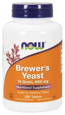 NOW Supplements Brewer's Yeast 650 mg - 200 Tablets