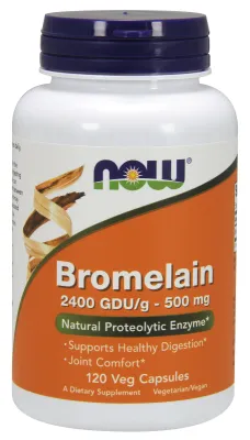 NOW Supplements Bromelain 500 mg - 120 Veg Capsules