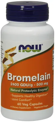 NOW Supplements Bromelain 500 mg - 60 Veg Capsules