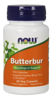 NOW Supplements Butterbur - 60 Veg Capsules