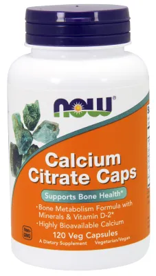 NOW Supplements Calcium Citrate - 120 Veg Capsules