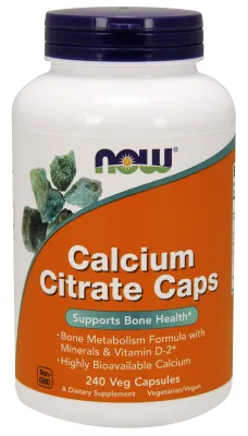 NOW Supplements Calcium Citrate - 240 Veg Capsules