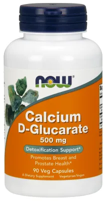 NOW Supplements Calcium D-Glucarate 500 mg - 90 Veg Capsules