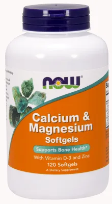 NOW Supplements Calcium & Magnesium - 120 Softgels