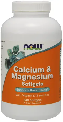 NOW Supplements Calcium & Magnesium - 240 Softgels