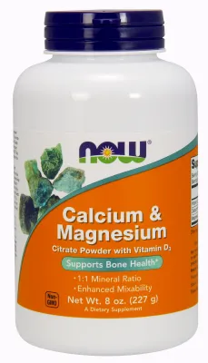 NOW Supplements Calcium & Magnesium Powder - 8 oz.