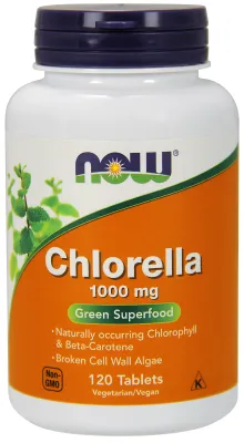 NOW Supplements Chlorella 1000 mg - 120 Tablets