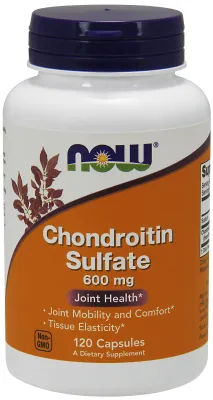 NOW Supplements Chondroitin Sulfate 600 mg - 120 Capsules