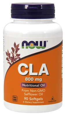 NOW Supplements CLA (Conjugated Linoleic Acid) 800 mg - 90 Softgels