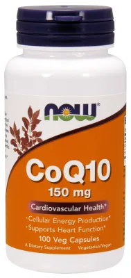 NOW Supplements CoQ10 150 mg - 100 Veg Capsules