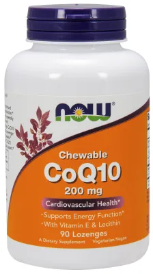 NOW Supplements CoQ10 200 mg - 90 Lozenges