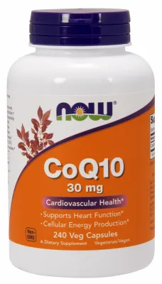 NOW Supplements CoQ10 30 mg - 240 Veg Capsules
