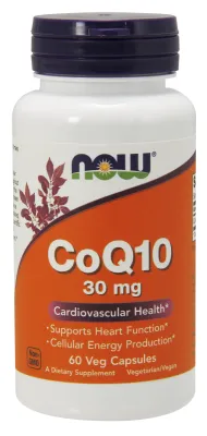 NOW Supplements CoQ10 30 mg - 60 Veg Capsules