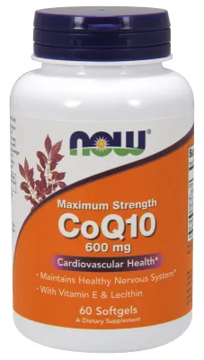 NOW Supplements CoQ10 600 mg - 60 Softgels