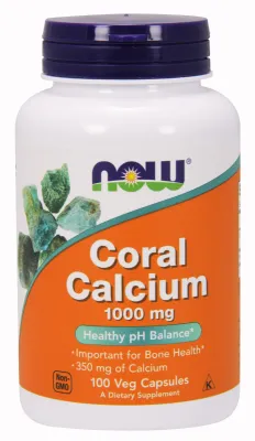 NOW Supplements Coral Calcium 1000 mg - 100 Veg Capsules