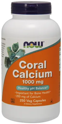 NOW Supplements Coral Calcium 1000 mg - 250 Veg Capsules