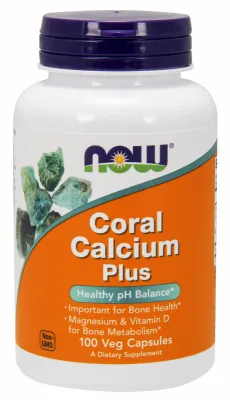 NOW Supplements Coral Calcium Plus - 100 Veg Capsules